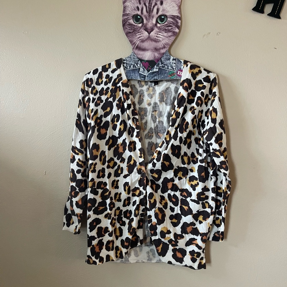 The Limited Leopard Print Lightweight Cardigan